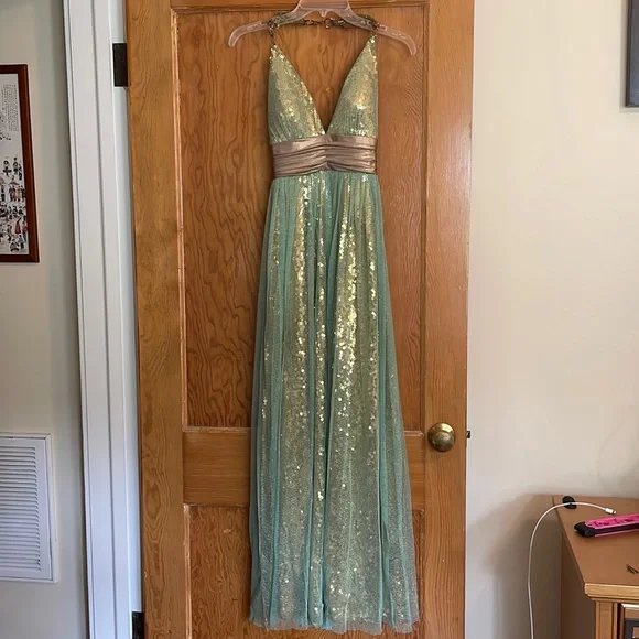 strapless short green dress Colette by Daphne Dress CL5197